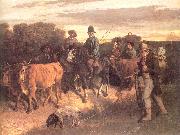 Courbet, Gustave The Peasants of Flagey Returning from the Fair oil painting